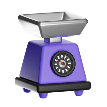 Colorful kitchen weighing scale png