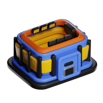 Colorful inflatable structure for play png