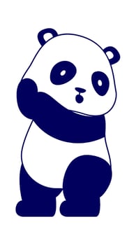 Staying Panda Animal vector