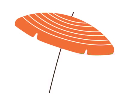 Beach Sun Umbrella Flat Illustration Icon vector