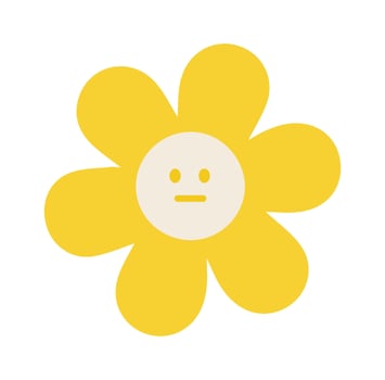 Flower Unemotional Character vector