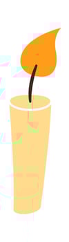 Burning Candle Icon Illustration vector