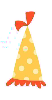 Birthday Celebration Hat Flat Illustration vector
