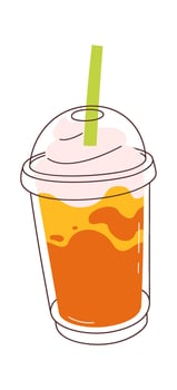 Milkshake In Glass vector