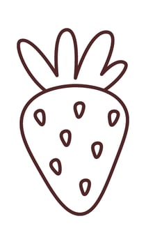 Linear Strawberry Icon vector