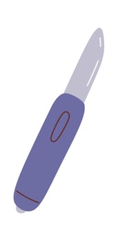 Pottery Metal Knife vector