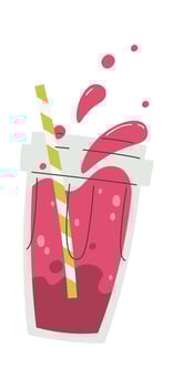 Fruit Smoothie Glass vector