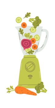 Blender Vegetables Smoothie vector