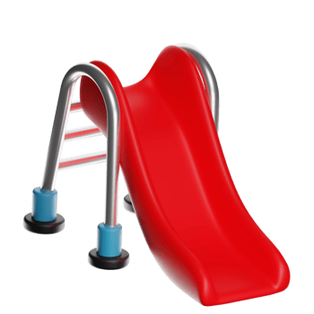Red playground slide design png