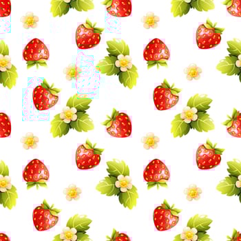 Colorful strawberry pattern design vector