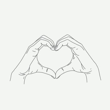 Hands Forming a Heart Shape vector