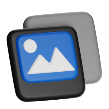 Image icon with mountains and sun png
