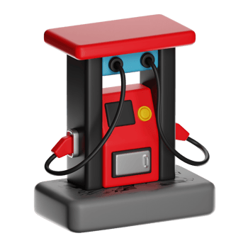Colorful fuel pump icon design png