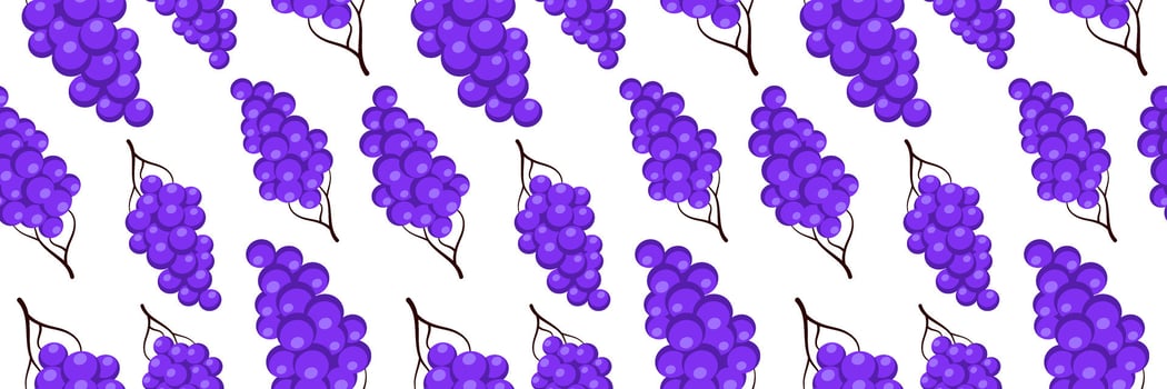 Juicy seamless pattern with grapes. For summer backgrounds, food packaging, fabric prints vector