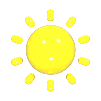 3D Bright Sun Icon png