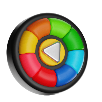 Colorful button for interactive games png