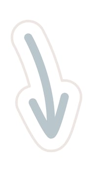 Drawn Arrow Sticker vector