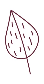 Floral Leaf Linear Illustration vector
