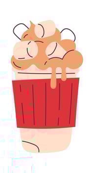 Ice Coffee Cocktail vector