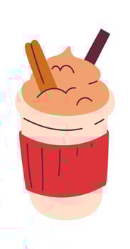 Coffee Cocktail In Cup vector