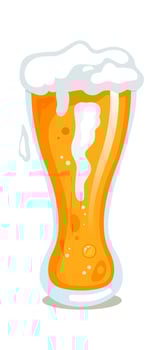 Glass With Beer Drawn vector