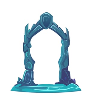 Game Magic Portal Arch Flat Illustration vector