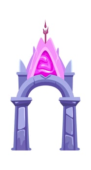 Game Magic Portal Arch Flat Illustration Icon vector