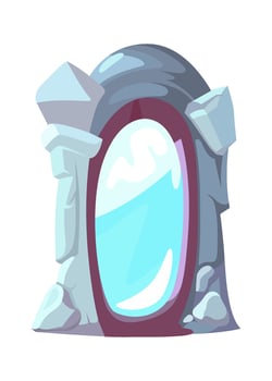Game Magic Portal Arch Icon vector