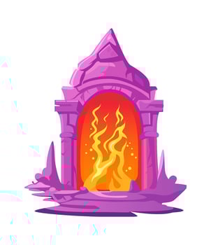 Game Magic Portal Arch Drawn vector