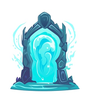 Flat Illustration Game Magic Portal Arch vector