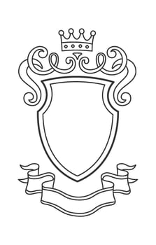 Heraldic Royal Shield Badge Icon vector