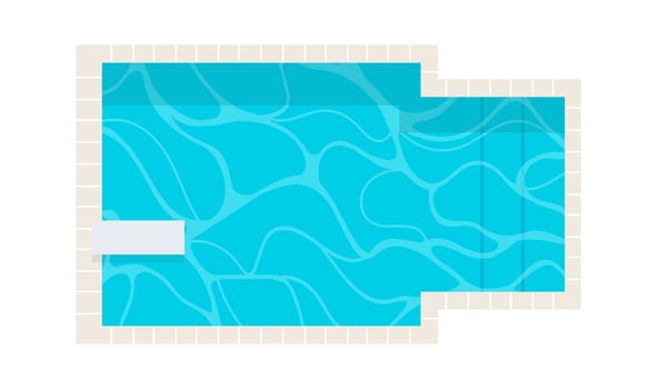 Swimming Pool Top View vector