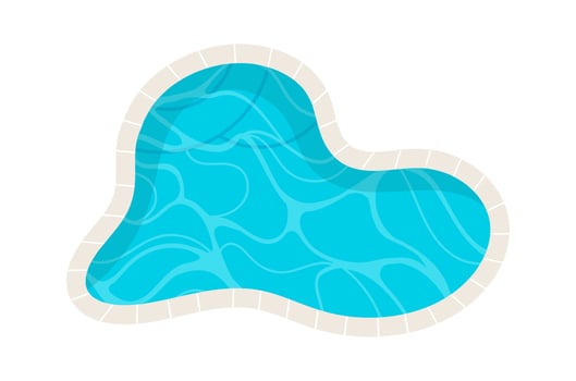 Swimming Pool Top View Icon vector