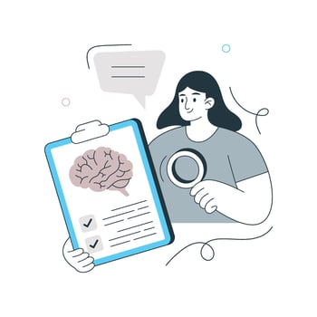 Mental Health Check-up illustration. EPS 10 File vector