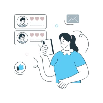 Online Support Groups illustration. EPS 10 File vector