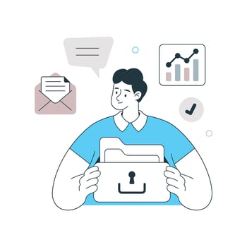 Data Organizer illustration. EPS 10 File vector