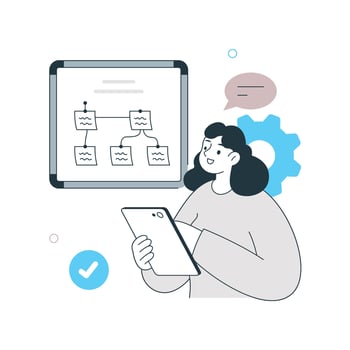 Workflow illustration. EPS 10 File vector