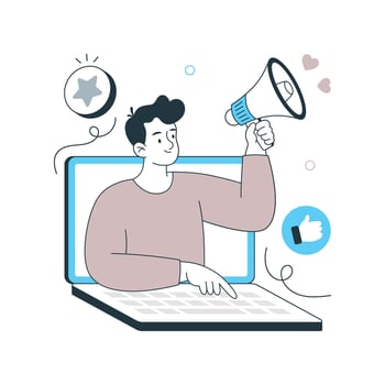Brand Ambassador illustration. EPS 10 File vector