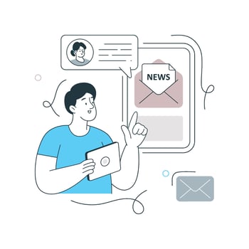 Newsletter illustration. EPS 10 File vector