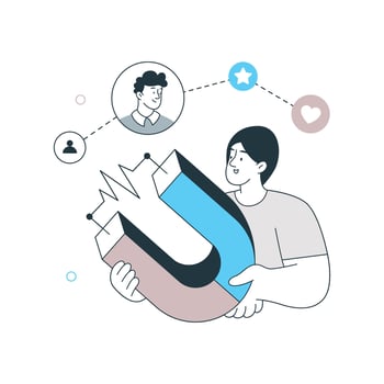 Attract Audience Illustration. EPS 10 File vector