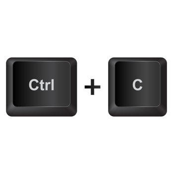 Ctrl and C,illustration Keyboard Button on dark color and transparent background png