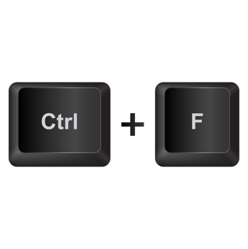 Ctrl and F,illustration Keyboard Button on dark color and transparent background png