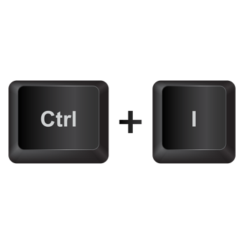 Ctrl and I,illustration Keyboard Button on dark color and transparent background png