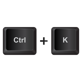 Ctrl and K,illustration Keyboard Button on dark color and transparent background png