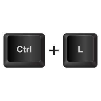 Ctrl and L,illustration Keyboard Button on dark color and transparent background png