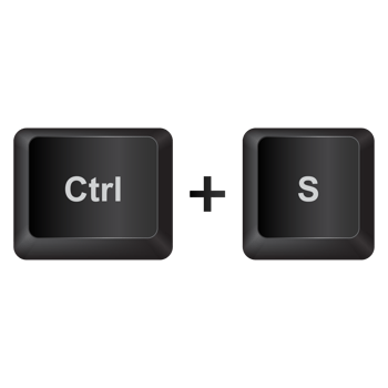 Ctrl and S,illustration Keyboard Button on dark color and transparent background png