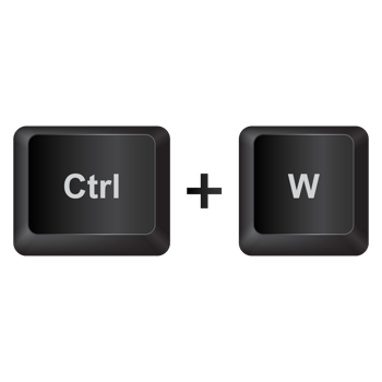 Ctrl and W,illustration Keyboard Button on dark color and transparent background png