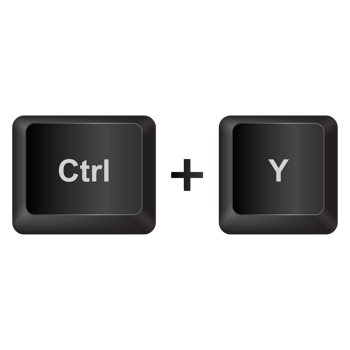 Ctrl and Y,illustration Keyboard Button on dark color and transparent background png