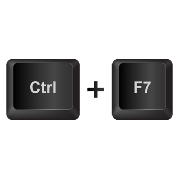 Ctrl F7,illustration Keyboard Button on dark color and transparent background png
