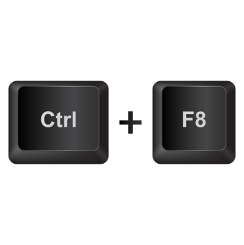 Ctrl F8,illustration Keyboard Button on dark color and transparent background png